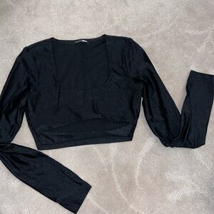 LIGHTLY WORN!!! Cropped top with underboob slit